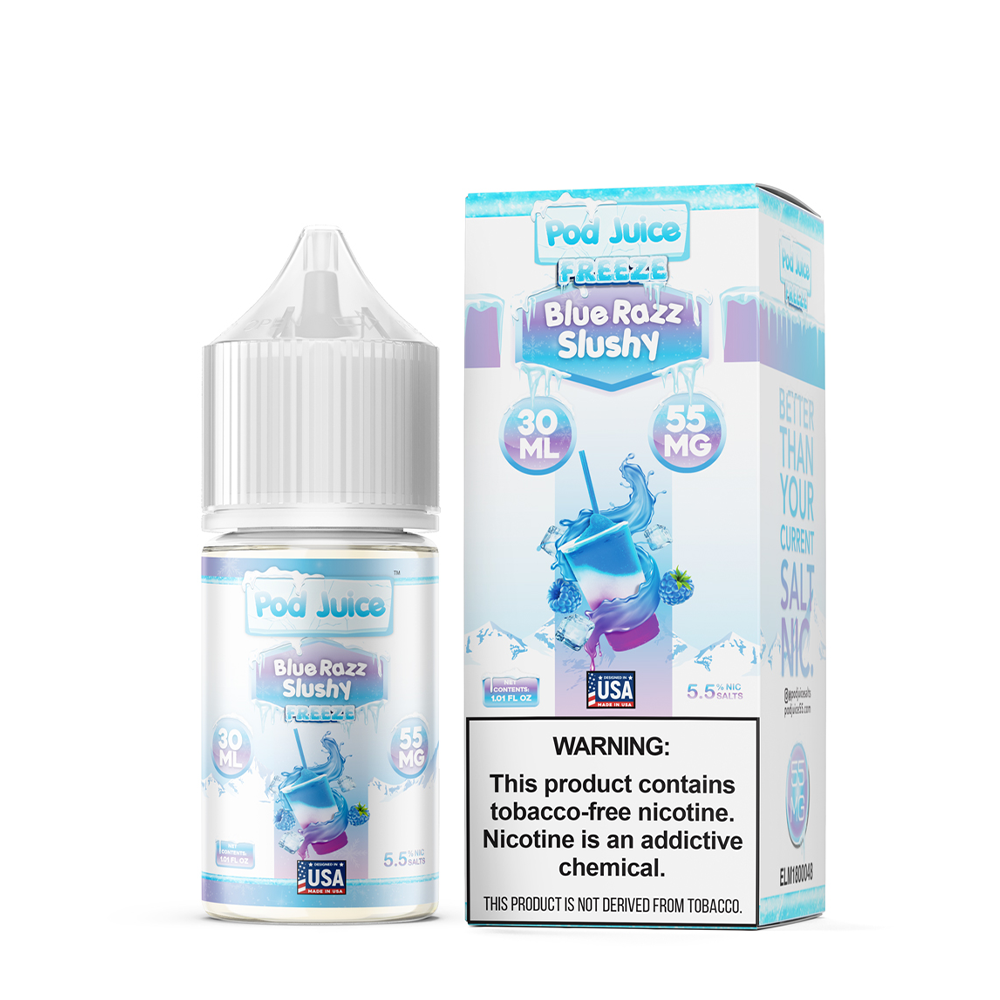 Pod Juice Freeze Salts - Blue Razz Slushy 30mL