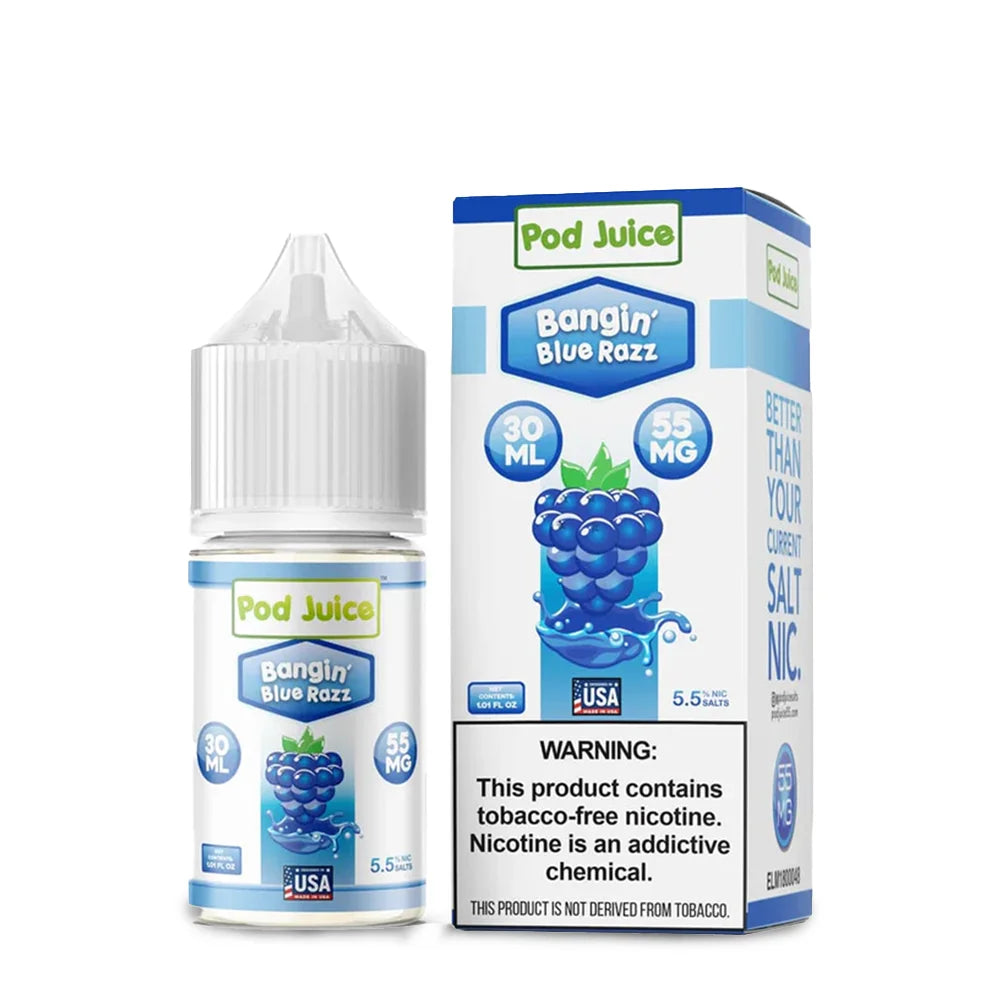 Pod Juice Salts - Bangin Blue Razz 30mL