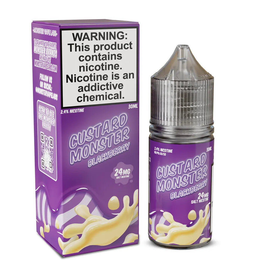 Custard Monster Salt - Blackberry 30mL
