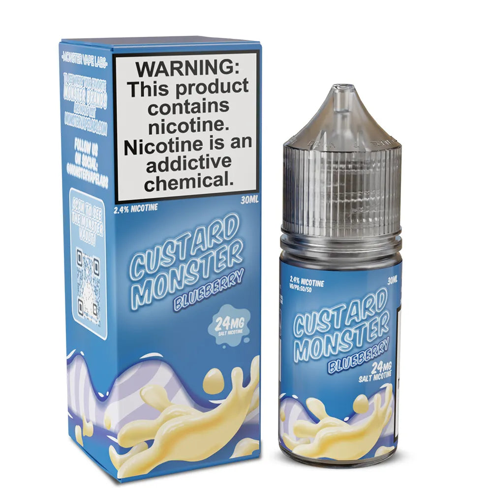 Custard Monster Salt - Blueberry 30mL