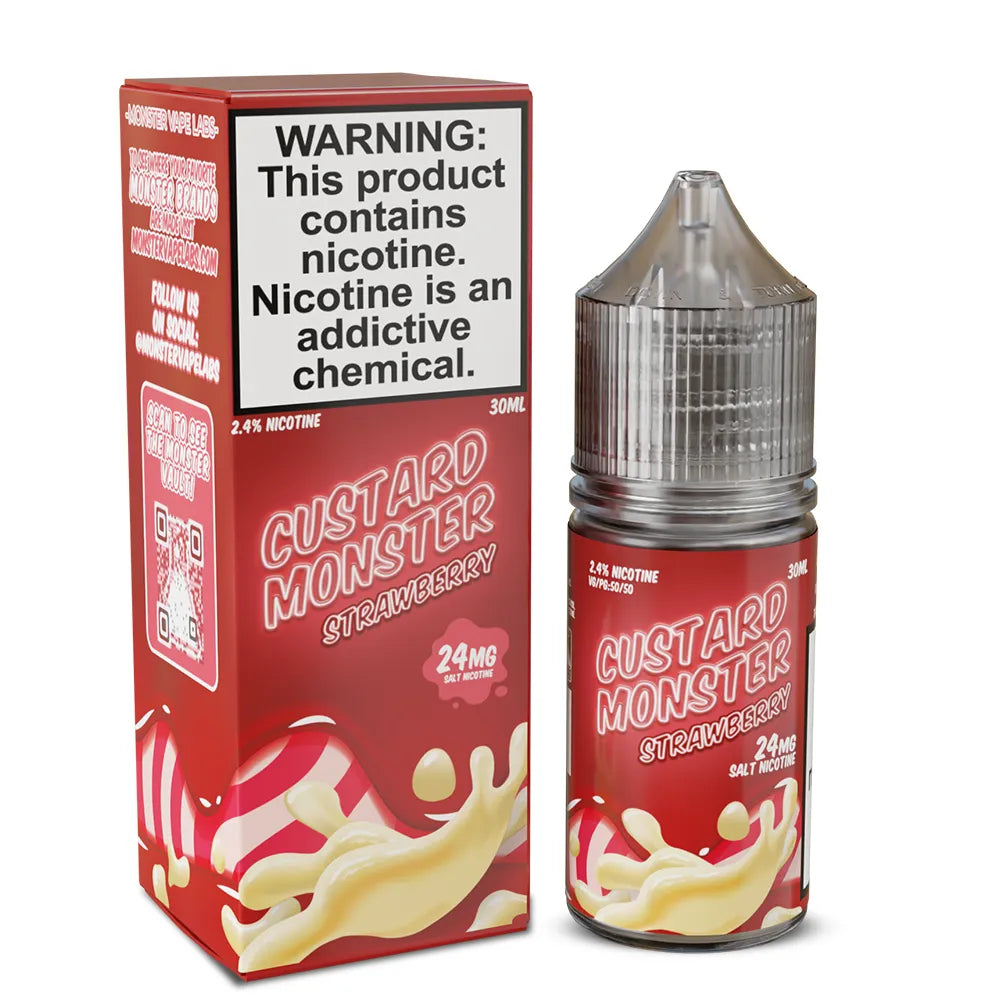 Custard Monster Salt - Strawberry 30mL
