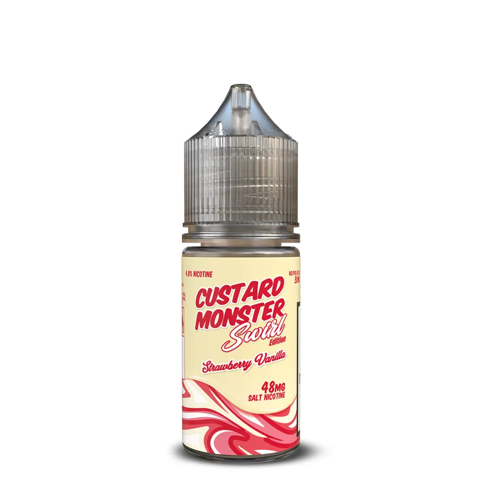 Custard Monster Swirl Salt - Strawberry Vanilla 30mL