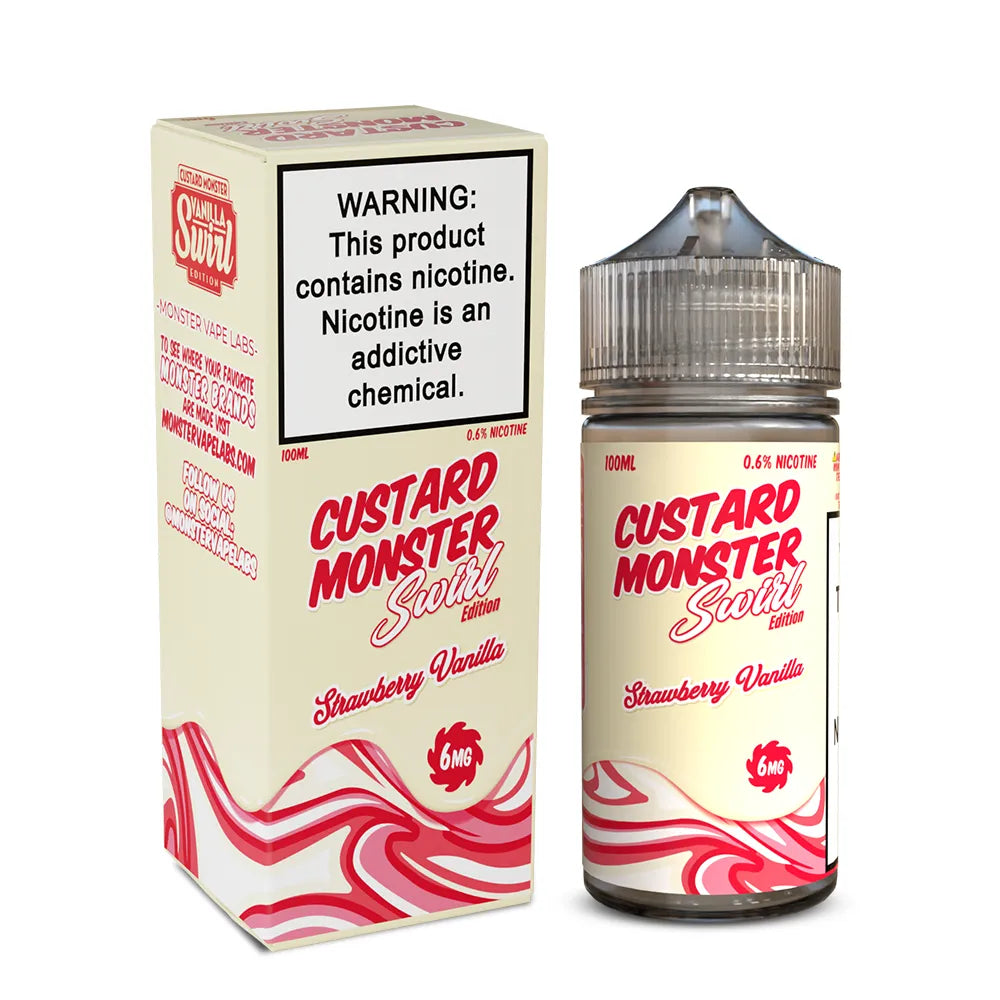 Custard Monster Swirl - Strawberry Vanilla 100mL