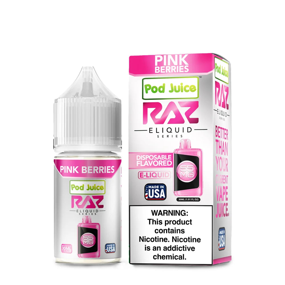Pod Juice x RAZ Salts - Pink Berries 30mL