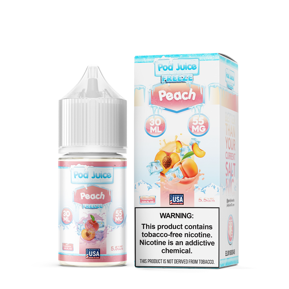 Pod Juice Freeze Salts - Peach 30mL