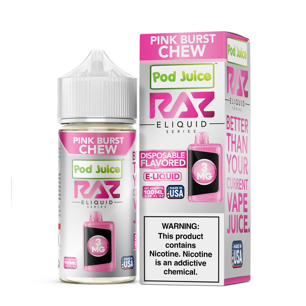 Pod Juice x RAZ - Pink Burst Chew 100mL