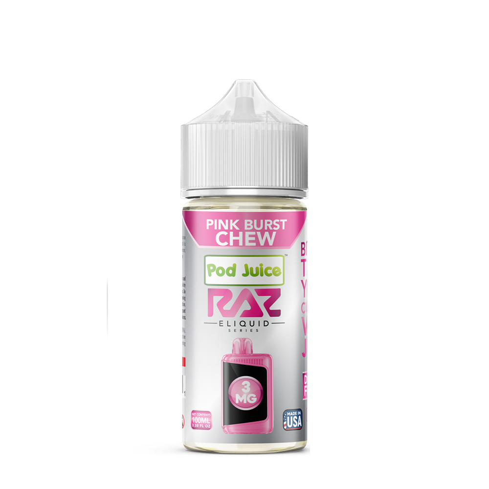 Pod Juice x RAZ - Pink Burst Chew 100mL