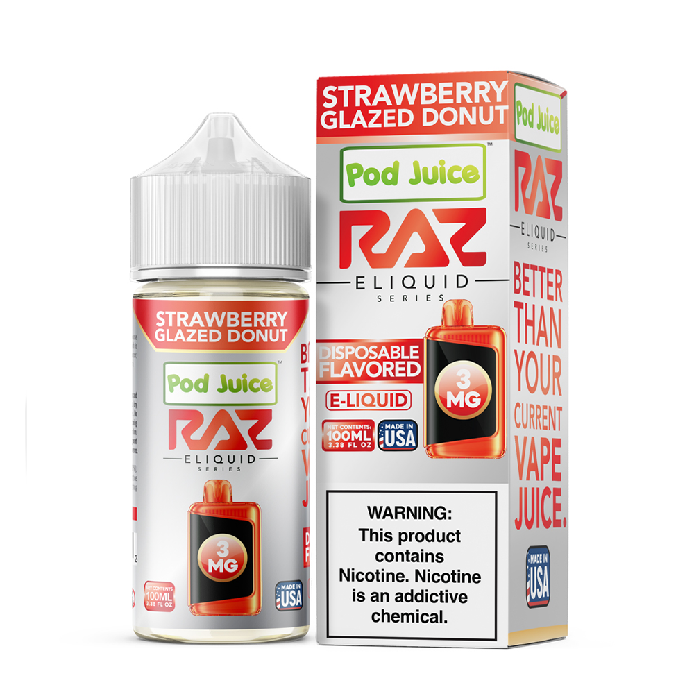 Pod Juice x RAZ - Strawberry Glazed Donut 100mL