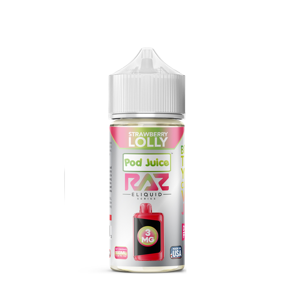 Pod Juice x RAZ - Strawberry Lolly 100mL