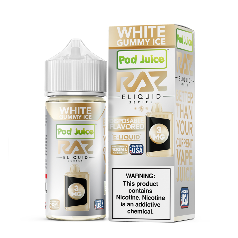 Pod Juice x RAZ - White Gummy Ice 100mL