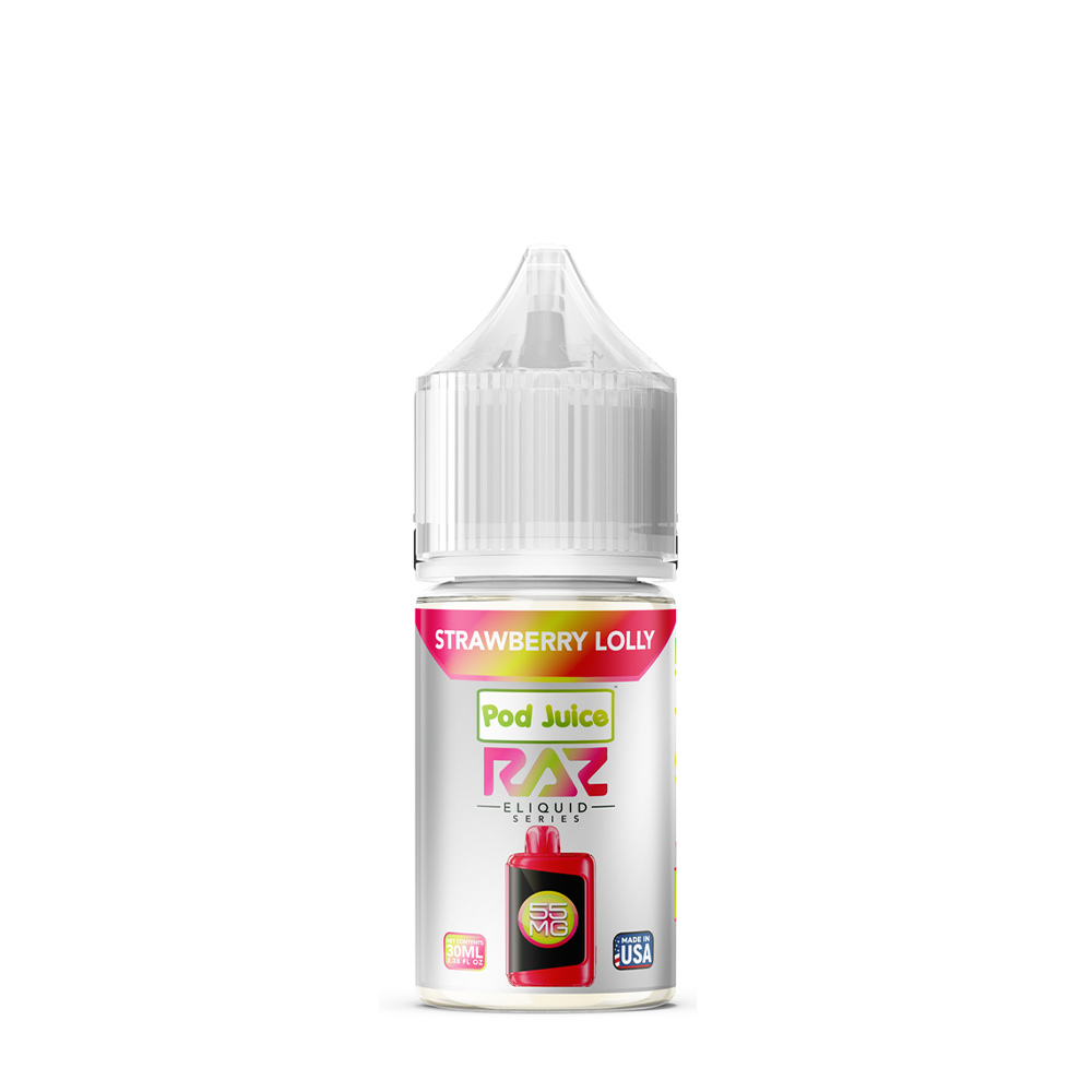 Pod Juice x RAZ Salts - Strawberry Lolly 30mL