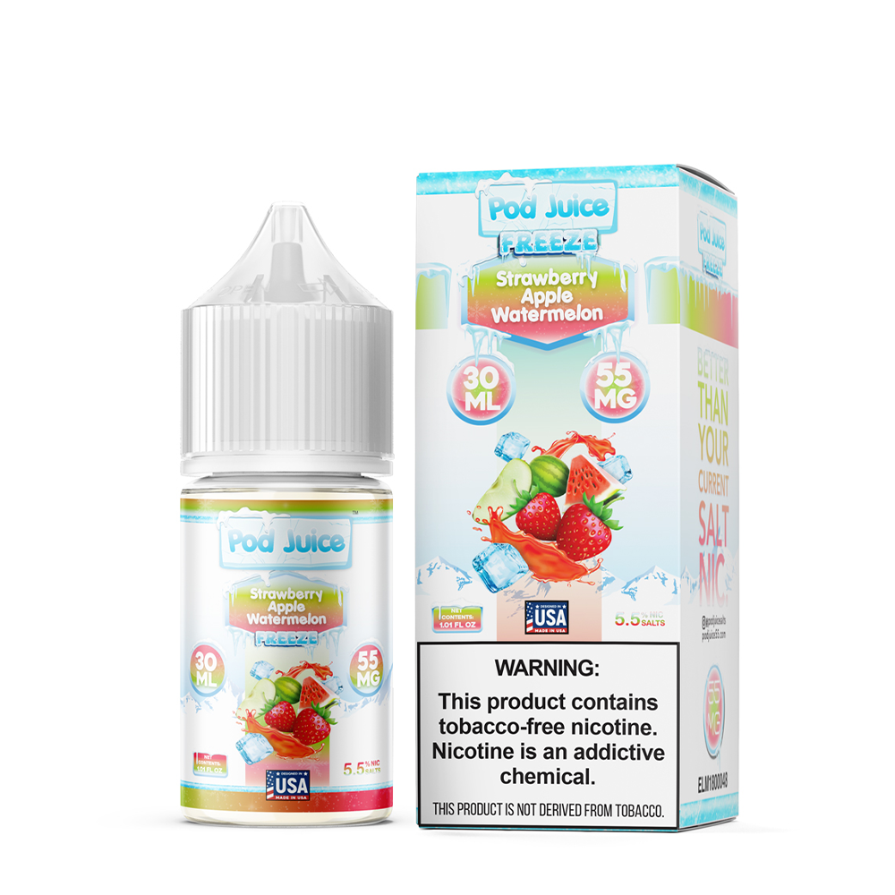 Pod Juice Freeze Salts - Strawberry Apple Watermelon 30mL