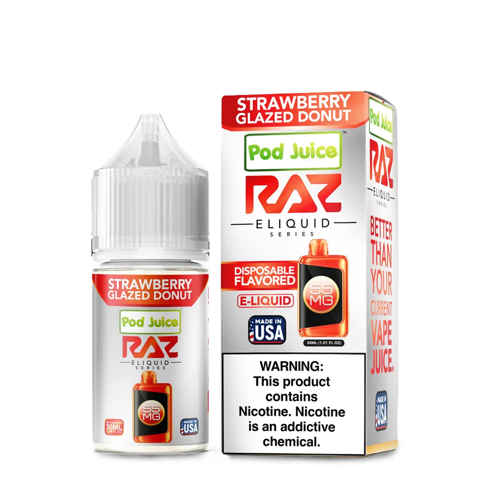 Pod Juice x RAZ Salts - Strawberry Glazed Donut 30mL