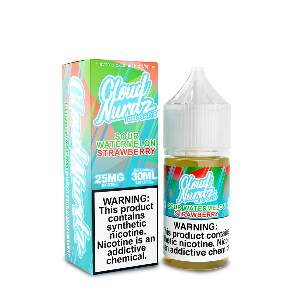Cloud Nurdz Salts ICED - Sour Watermelon Strawberry 30mL