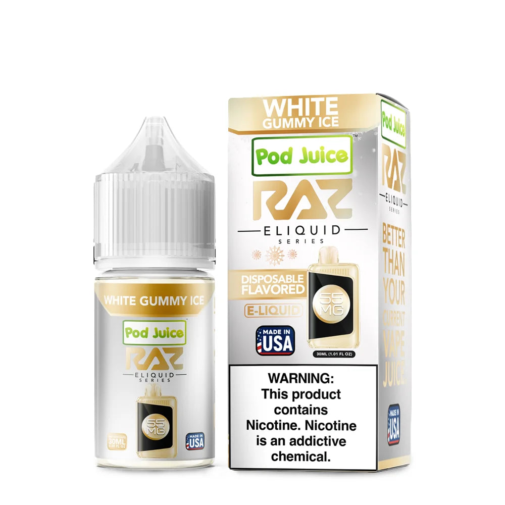 Pod Juice x RAZ Salts - White Gummy Ice 30mL