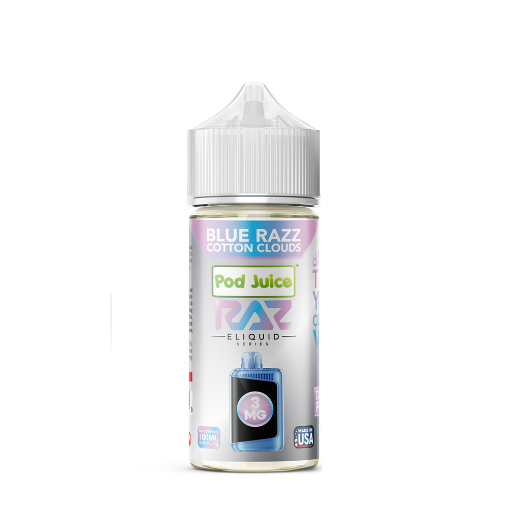 Pod Juice x RAZ - Blue Razz Cotton Clouds 100mL