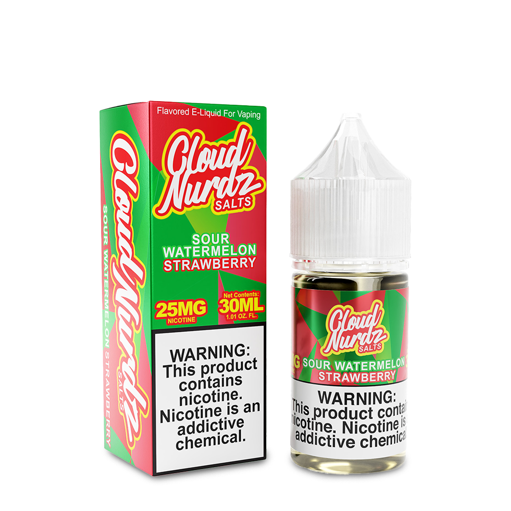 Cloud Nurdz Salts - Sour Watermelon Strawberry 30mL