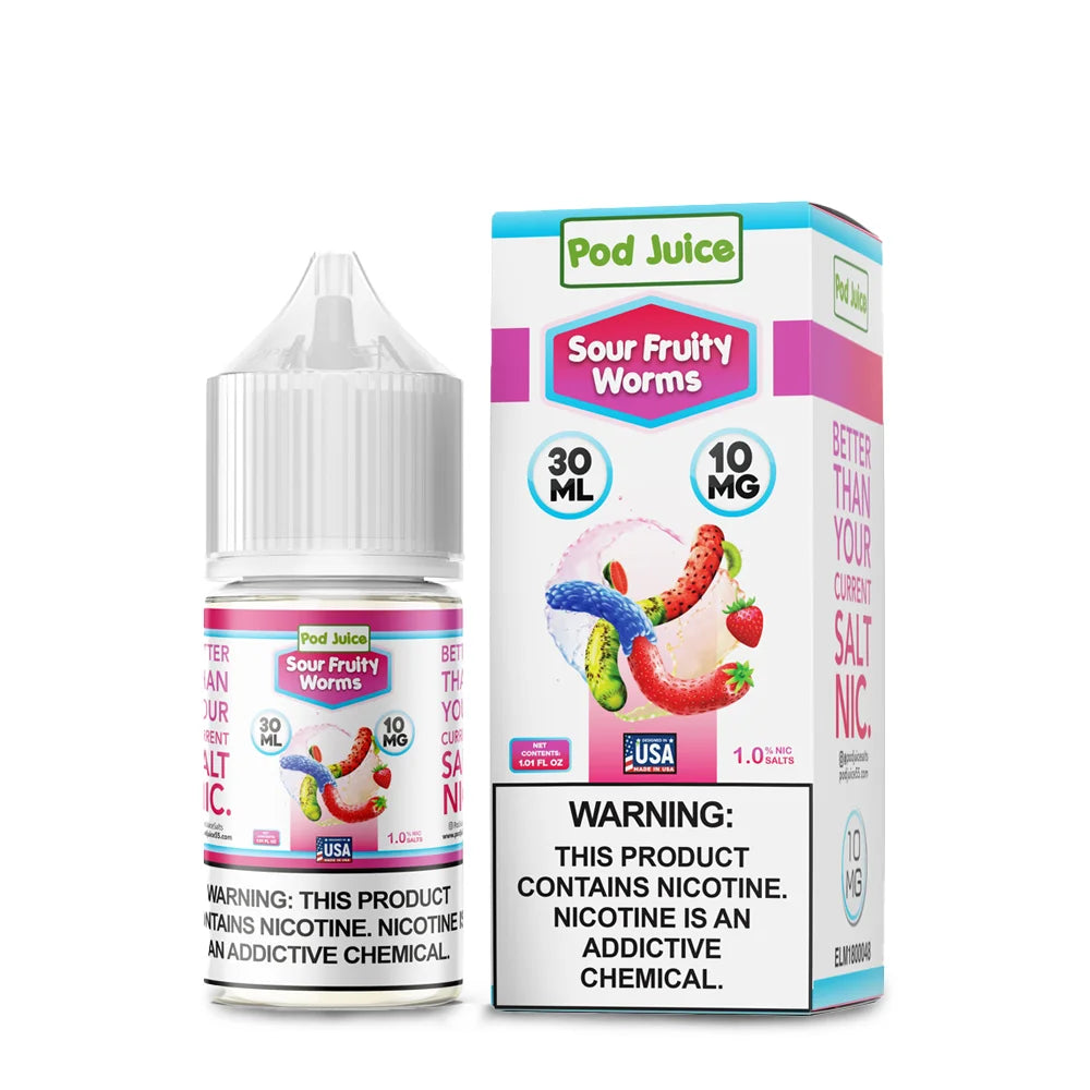 Pod Juice Salts - Sour Fruity Worms 30mL
