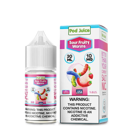 Pod Juice Salts - Sour Fruity Worms 30mL