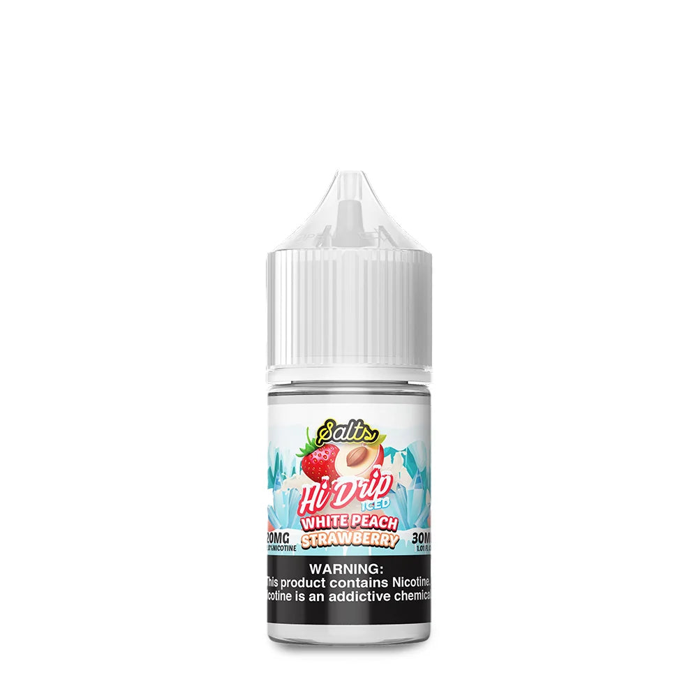 Hi-Drip Salts ICED - White Peach Strawberry 30mL